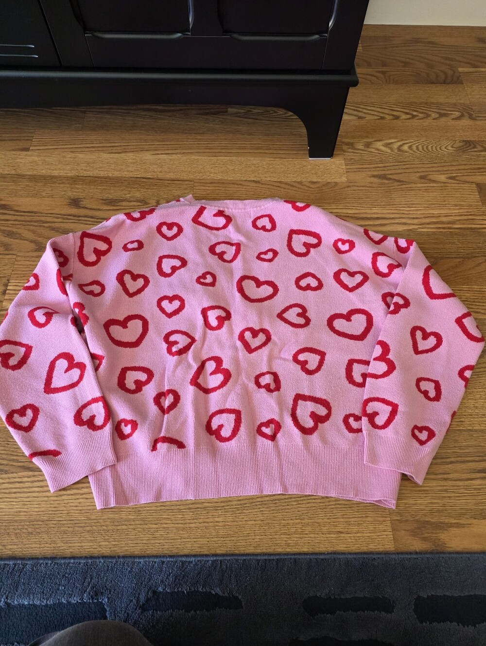 Women's Heart Cardigan Button Up V-neck - Picture 4 of 4